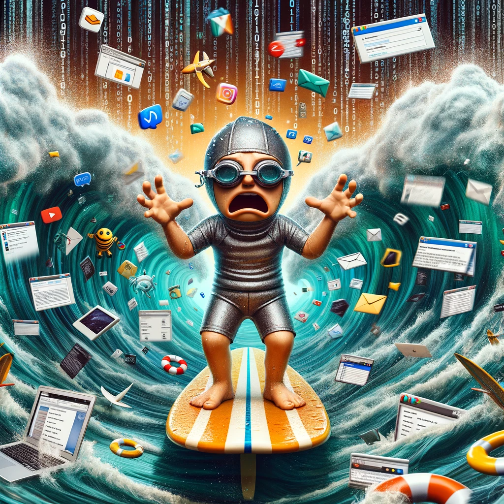 Clicks and Curiosity: Tales from the Realm of Search Intent 2 user over whelmed by search intent