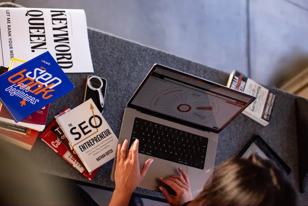 a person using a laptop
