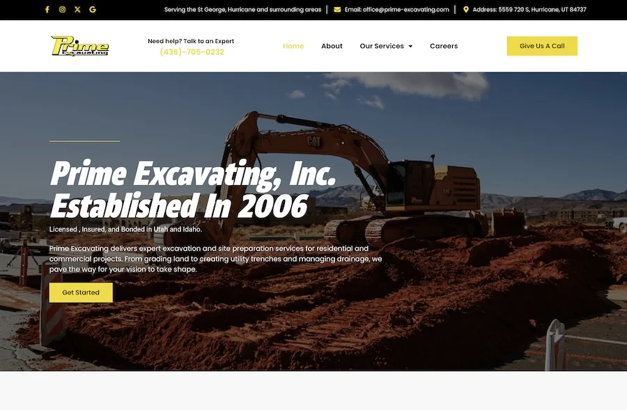 Commercial Contractor Website Design