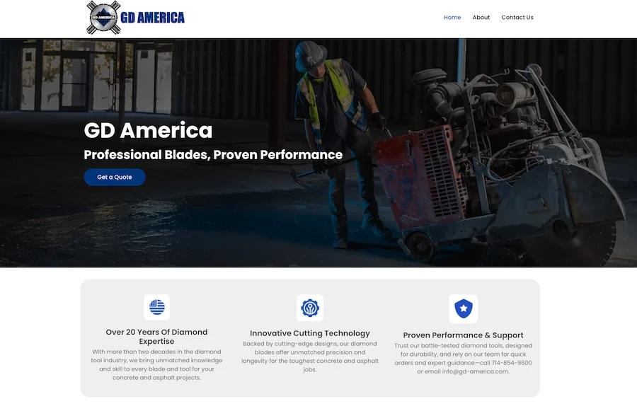 Website design manufacturing industry