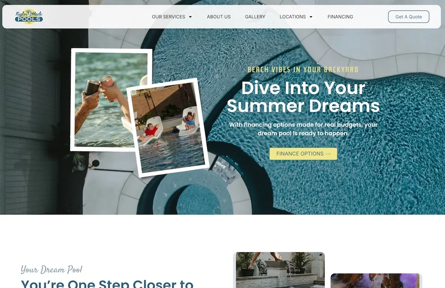 Swimming Pool contractor website