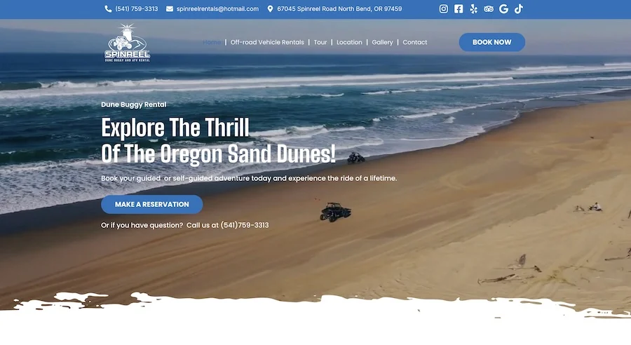 West Coast Offroad Tourism Website Design
