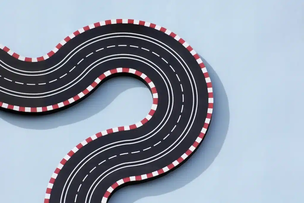 image of race track that shows how quality lead gen can get you ahead