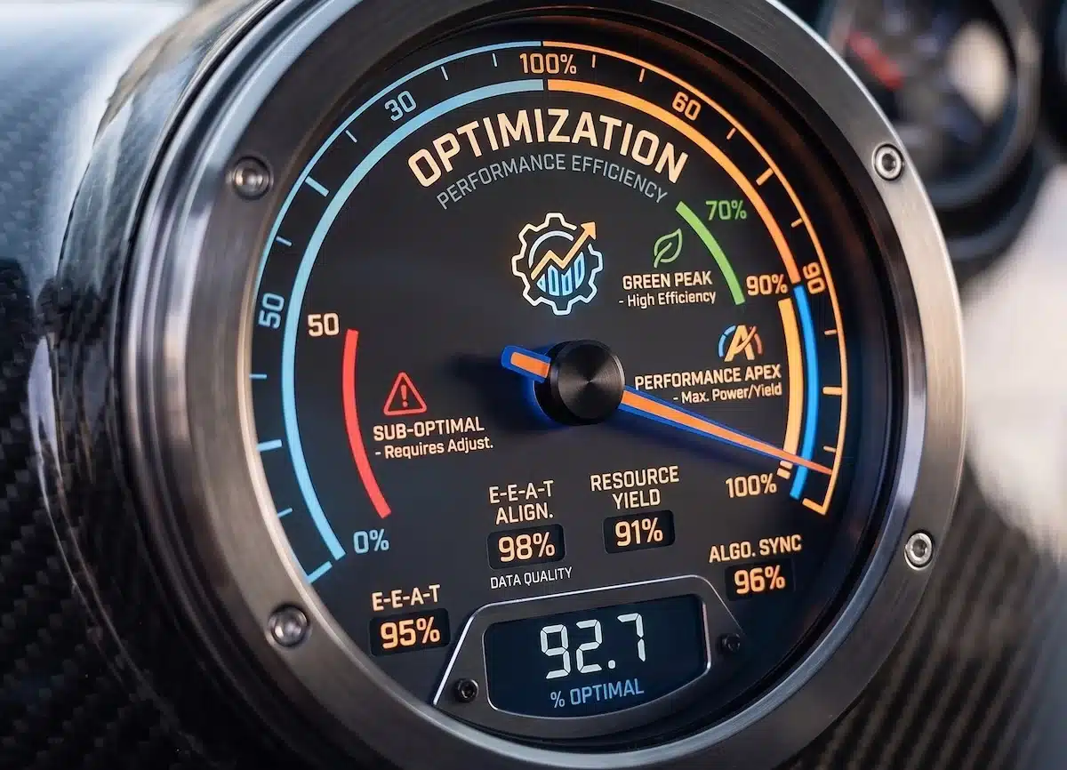 image of an seo agency performance guage